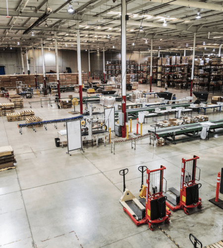 square feet of assembly and warehouse space